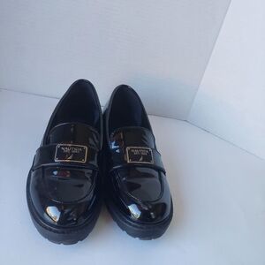 Y2k Nautica Preppy Black Patent Loafers Size 8 1/2